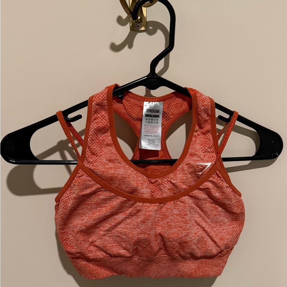 Gymshark Heathered Orange Sports Bra